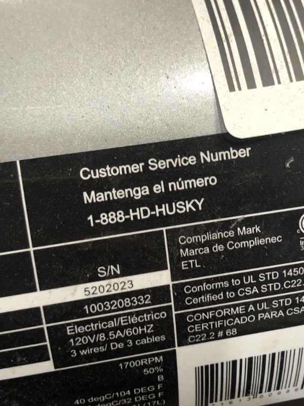 Photo 7 of ***see notes***Husky 4.5 Gal. Portable Electric-Powered Silent Air Compressor