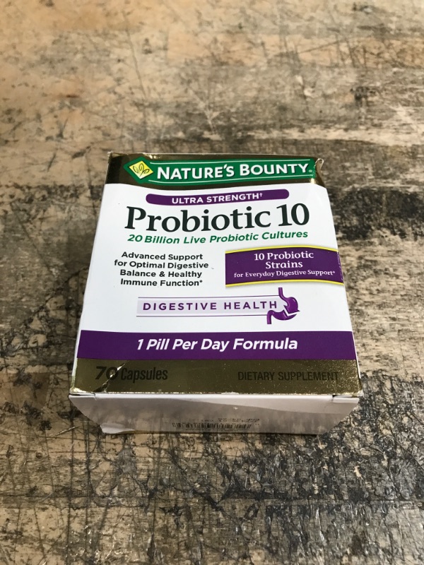 Photo 2 of *4/2025* Nature's Bounty Ultra Strength Probiotic 10, 70 Capsules