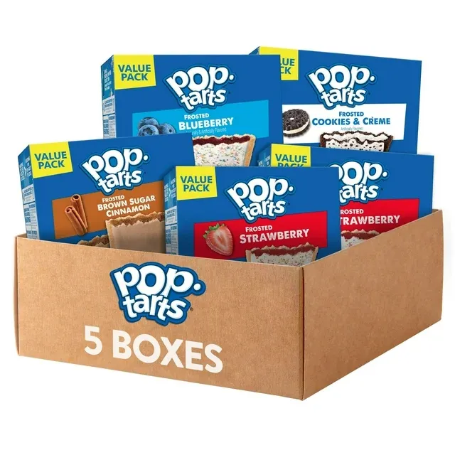 Photo 1 of *3/31/2024* Pop-Tarts Variety Pack Instant Breakfast Toaster Pastries, Milk-Free, 6.349 lb, 60 Count Box
