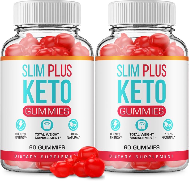 Photo 1 of (2 Pack) Slim Plus Keto ACV Gummies - Official - Keto Slim Plus ACV Advanced Weight Loss Formula Shark Plus Tank Apple Cider Vinegar Dietary Supplement B12 Beet Root Juice Men Women (120 Gummies)
