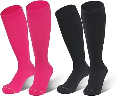 Photo 1 of JDQ Compression Socks for Women & Men (2 Pairs) 20-30mmHg Circulation Support Socks for Athletic Running Med