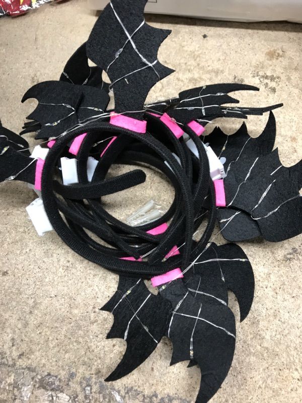 Photo 1 of 10 Pc Halloween Battery Operated  Bat Headband 