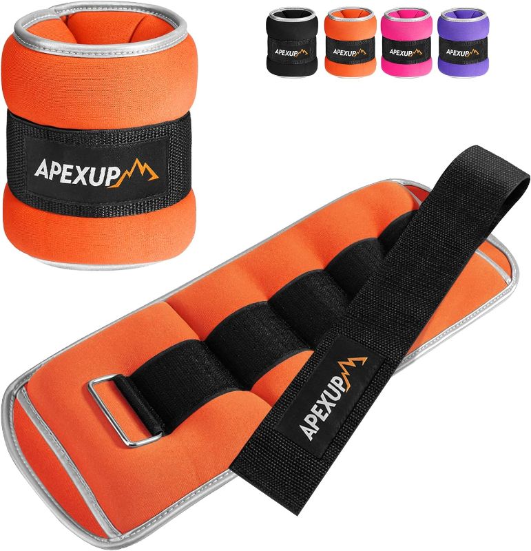 Photo 1 of 
APEXUP Ankle Weights Sets for Men Women Kids, Soft Breathable Leg Arm Wrist Weight for Training Yoga Workout Walking
Size:2x2.0 lbs