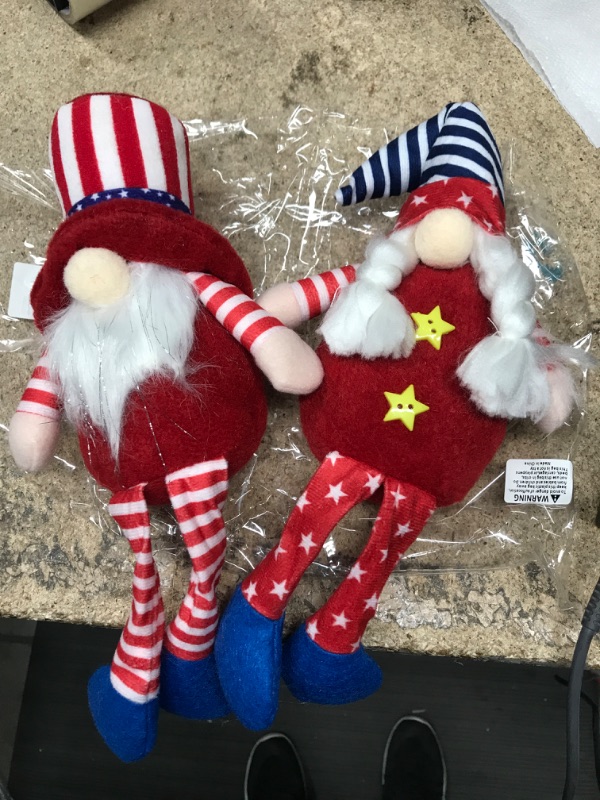 Photo 1 of 2Pcs 4th of July Gnomes, Patriotic Gnomes 4th of July Decorations Independence Day Fourth of July Gnomes Fourth of July Decorations for Home Table Presidents Veterans Day Memorial Day Gnome Decoration 2PCS-Square