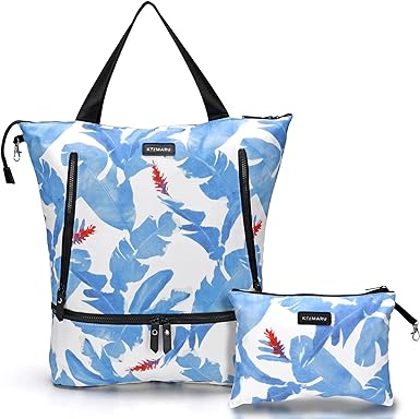 Photo 1 of 
Visit the KEEMARU Store
KEEMARU Foldable Tote Bag for Woman - Gym Tote - Beach Yoga Travel Shoulder Bag - Shoe Compartment - Water Resistant