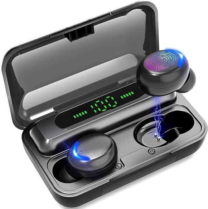 Photo 1 of BMHOLU Wireless Earbuds with Large Charging Case and Phone Charging Function, IPX5 Waterproof, Hi-Fi Stereo Sound, Touch Control, for iOS/Android - Perfect for Active Lifestyle
