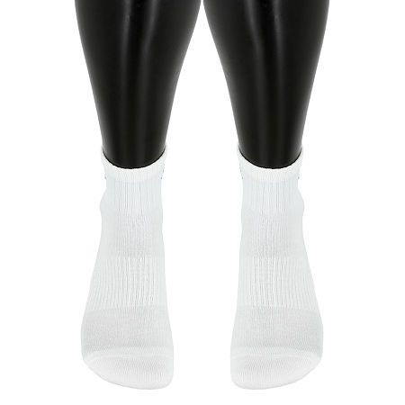 Photo 1 of Adidas Men's Extended Size Athletic Quarter Socks in White (5140291B) | Size XL | HisRoom.com
