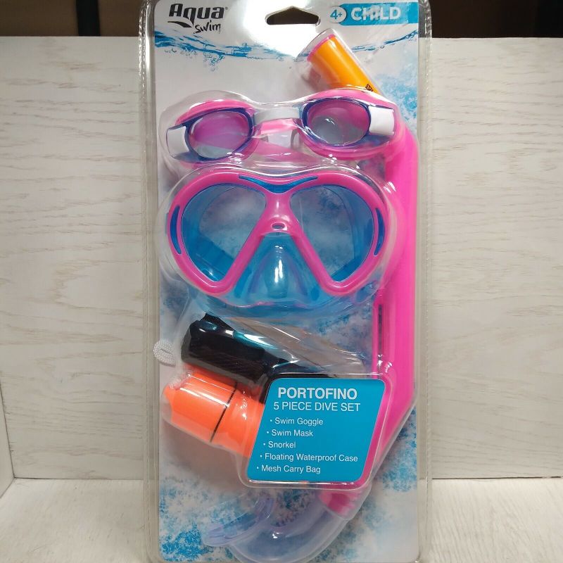 Photo 1 of Aqua Swim Portofino Piece Dive Set - 4+ Child - Pink - Girls - 
