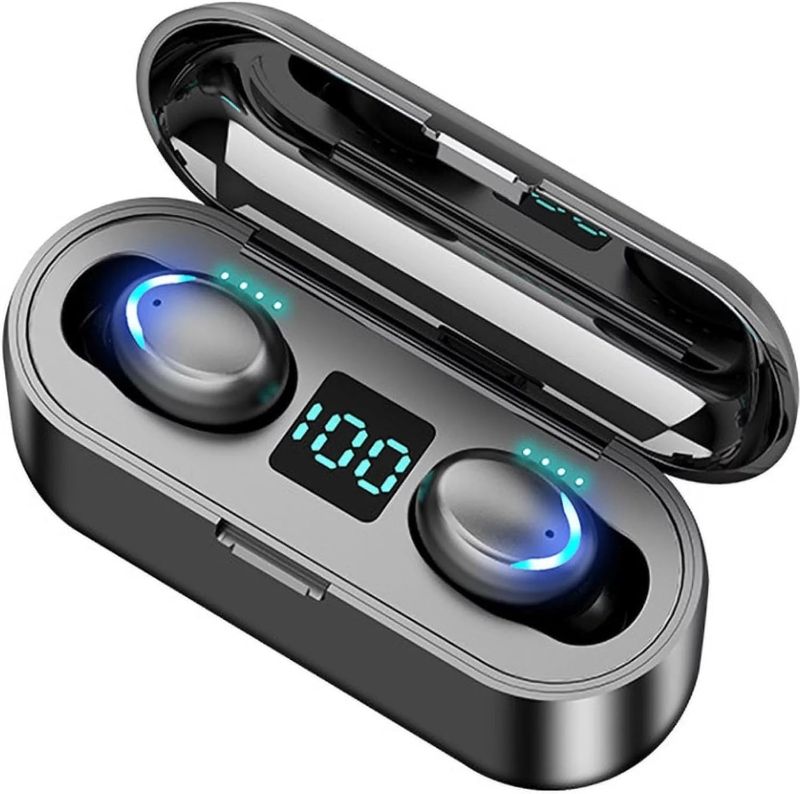 Photo 1 of BMHOLU Wireless Earbuds with Large Charging Case and Phone Charging Function, IPX5 Waterproof, Hi-Fi Stereo Sound, Touch Control, for iOS/Android - Perfect for Active Lifestyle