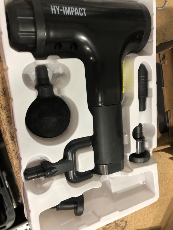 Photo 2 of ***SEE NOTES***HY IMPACT Cordless Muscle Massager – Professional Massage Gun with Four Interchangeable Massaging Heads, Portable and Lightweight, Six Intensity Speeds Gives Fast Recovery from Fatigue and Soreness