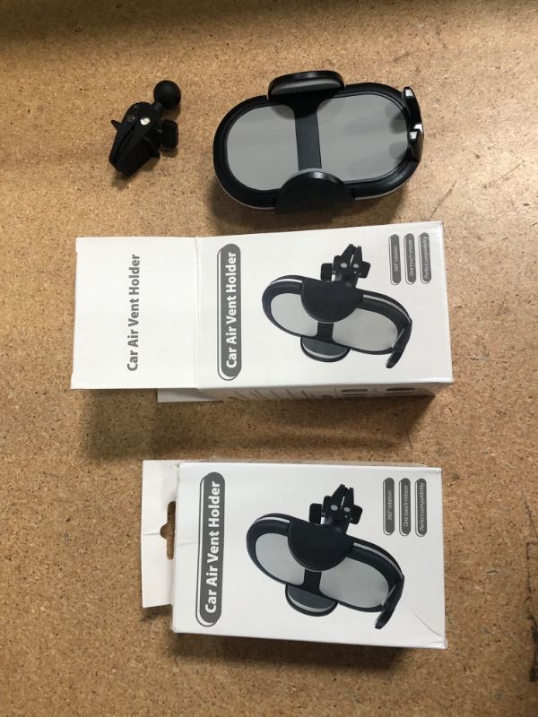 Photo 2 of 2 PACK Car Phone Holder Mount: 2023 Hands-Free Vent Phone Clip [Big Phones & Thick Case Friendly], Compatible with iPhone 14/13/12 Pro/Max/8/Plus X/XR/XS/SE/Samsung Galaxy S22/S21/S20+/S10/S9/Note 20/10