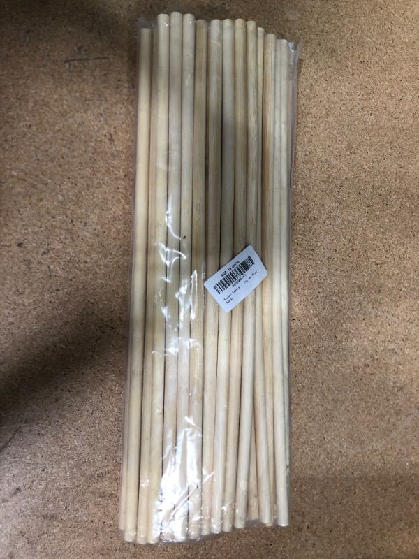 Photo 2 of Wooden Dowels Rods 1/4 X 16 Inch - 50 Pieces, Wooden Sticks for Crafts and Diyers 1/4" x 16"inch 50 Pieces