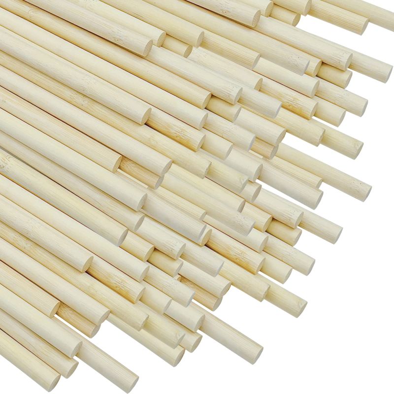Photo 1 of Wooden Dowels Rods 1/4 X 16 Inch - 50 Pieces, Wooden Sticks for Crafts and Diyers 1/4" x 16"inch 50 Pieces