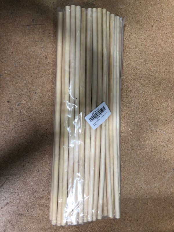 Photo 1 of Wooden Dowels Rods 1/4 X 16 Inch - 50 Pieces, Wooden Sticks for Crafts and Diyers 1/4" x 16"inch 50 Pieces