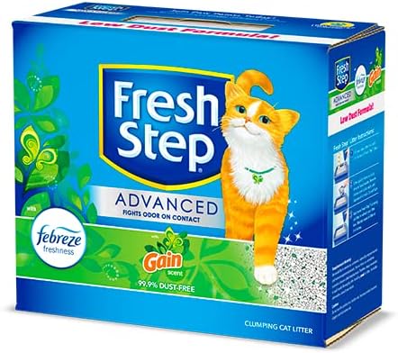 Photo 1 of Fresh Step Advanced Refreshing Gain Scented Clumping Clay Cat Litter, 18.5-lb box, 