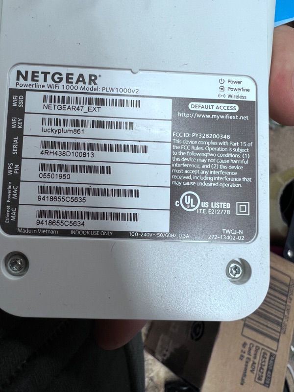 Photo 2 of NETGEAR Powerline Adapter + Wireless Access Point Kit, 1000 Mbps Wall-Plug, 1 Gigabit Ethernet Ports (PLW1000-100NAS), 1 Gbps Kit - Wireless