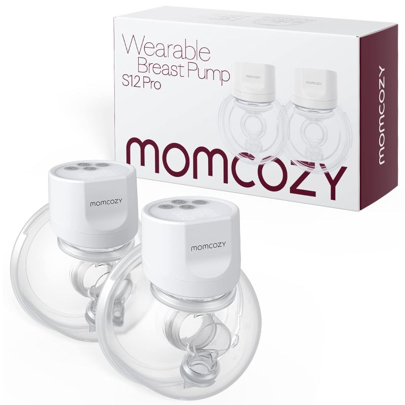 Photo 1 of ***SEE NOTES***Momcozy Breast Pump S12 Pro Hands-Free, Wearable & Wireless Pump with Soft Double-Sealed Flange, 3 Modes & 9 Levels Double Electric Pump Portable, Smart Display, 24mm, 2 Pack, Elegant White
