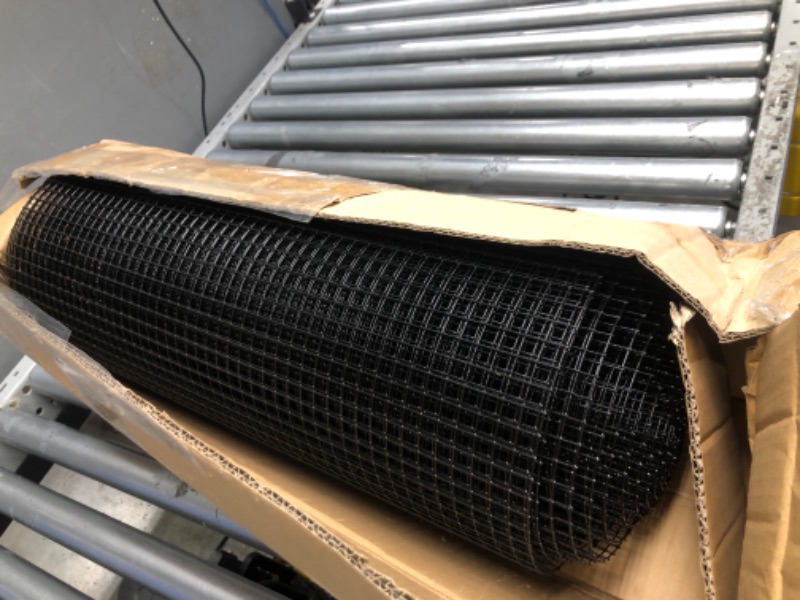 Photo 2 of 24'' x 25' 1/2inch Hardware Cloth 19 Gauge Black Vinyl Coated Welded Fence Mesh for Home and Garden Fence and Home Improvement Project