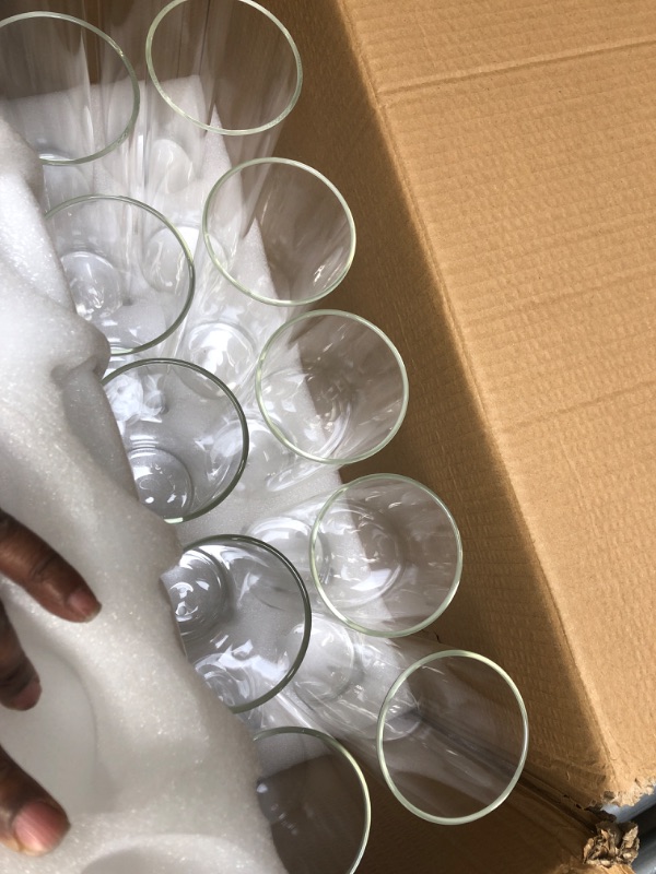 Photo 2 of 24 Pcs Glass Cylinder Vases for Centerpieces Bulk Floating Candle Holders Glass Table Vases for Wedding Home Formal Dinners Decorations (8 x 3.35 Inch)