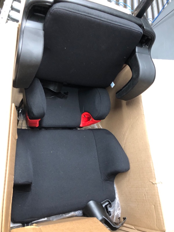 Photo 3 of Clek Oobr High Back Booster Car Seat with Rigid Latch, Railroad (Flame Retardant Free)