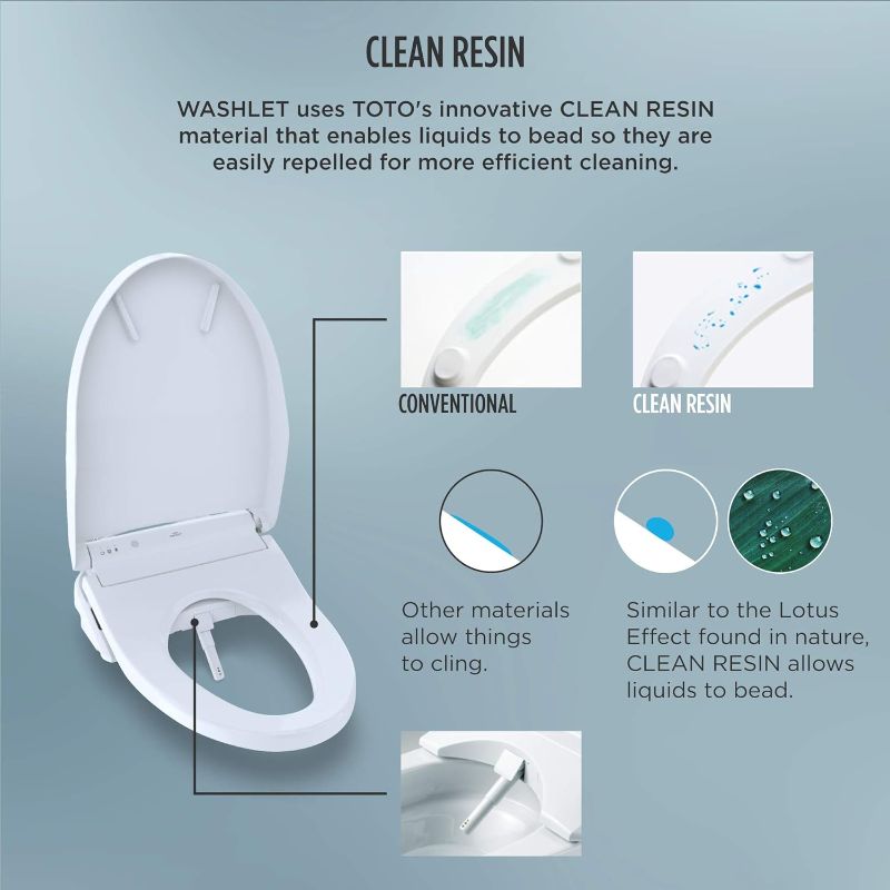 Photo 5 of (READ FULL POST) TOTO SW3083#01 WASHLET C5 Round Electronic Bidet Toilet Seat, C5Round, Cotton White
