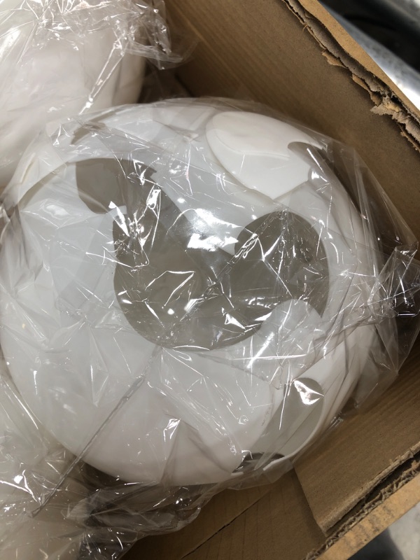 Photo 3 of 4 Pcs Large Christmas Ball Ornaments Giant Commercial Grade Plastic Christmas Ball Hanging Decorations 8'' (200 Mm) for Outdoor Holiday Party Decors Christmas Tree (White)