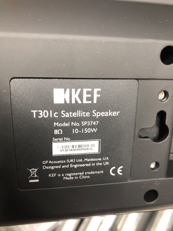 Photo 4 of KEF T301C Center Channel Speaker - Black (Single)