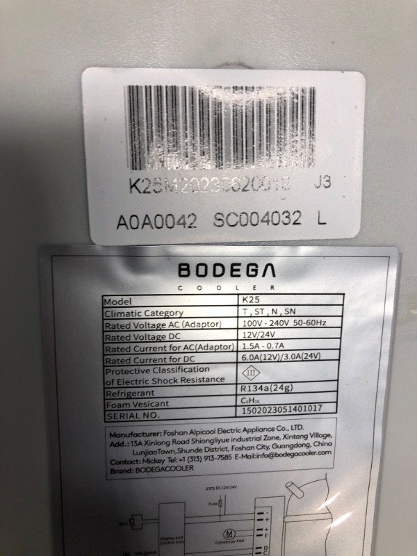 Photo 4 of BODEGA 12 Volt Car Refrigerator, 27 Quart (25L) Car Fridge, Portable Freezer (-4?-68?), Electric Cooler for Vehicles, Truck, RV, Camping, Travel and Home Use -12/24V DC & 100V-240V AC,WIFI APP Control 27 Quart (Sky Blue)