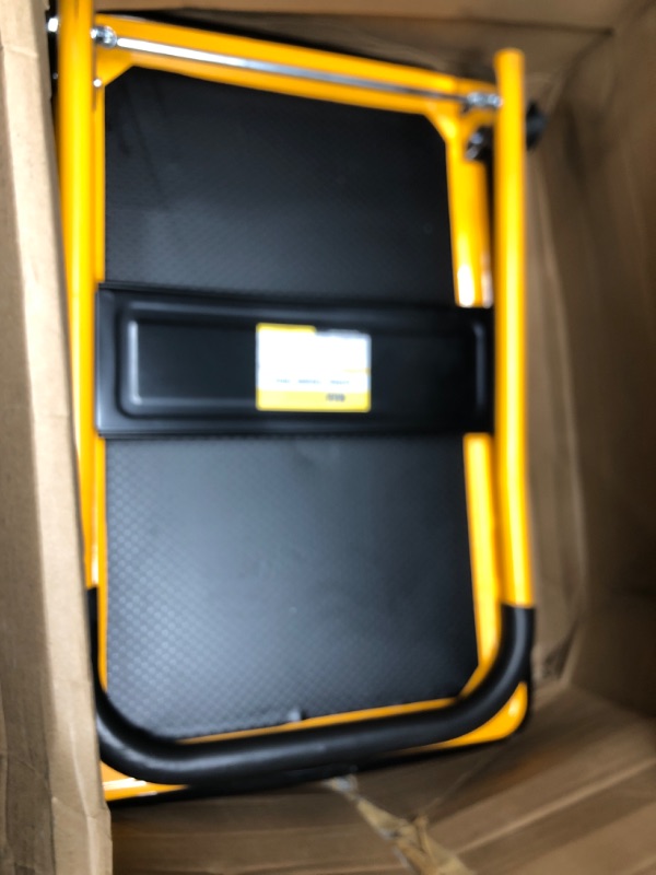 Photo 3 of MaxWorks 80876- Foldable Platform Truck Push Dolly 330 lb. Weight Capacity Black and Yellow 28.75" x 18.75" x 33"