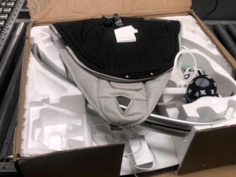 Photo 1 of 4moms MamaRoo Multi-Motion Baby Swing, Bluetooth Baby Swing with 5 Unique Motions, Grey