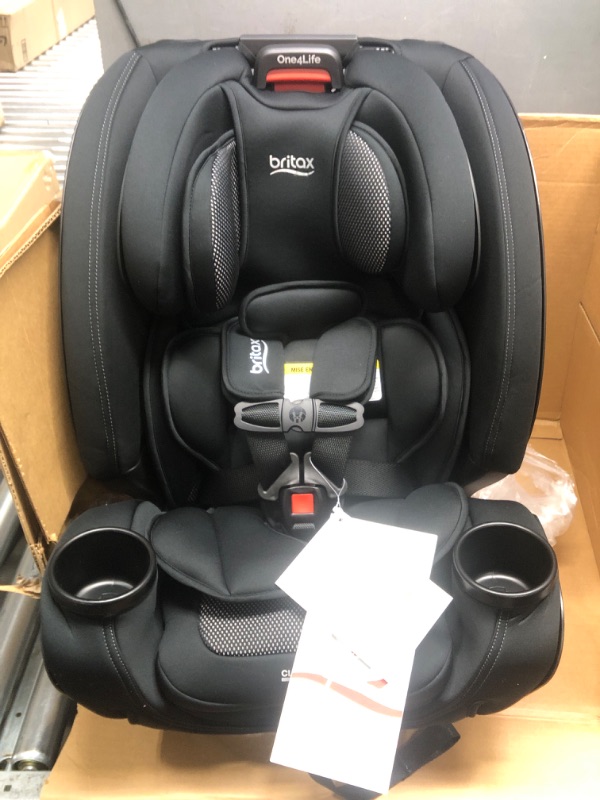 Photo 2 of Britax One4Life Convertible Car Seat, 10 Years of Use from 5 to 120 Pounds, Converts from Rear-Facing Infant Car Seat to Forward-Facing Booster Seat, Performance Fabric, Cool Flow Carbon