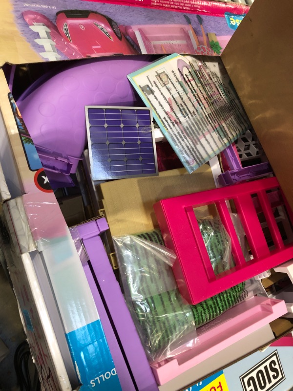 Photo 2 of Barbie Dreamhouse, Doll House Playset with 70+ Accessories Including Transforming Furniture, Elevator, Slide, Lights & Sounds Wheelchair Accessible Elevator