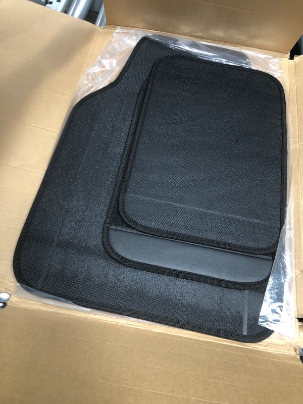 Photo 2 of FH Group Car Floor Mats - Black Carpet Floor Mats for Cars, Universal Fit Automotive Floor Mats, All Purpose Car Floor Mats, Carpet Protector Mat for Most Sedan, SUV, Truck Floor Mats