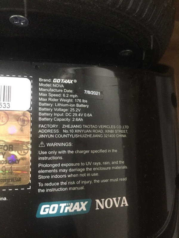 Photo 3 of Gotrax SRX MINI/NOVA Hoverboard with 6.5" Wheels, Max 3.1Miles/4.3 Miles Range & 5mph/6.2mph Power by Dual 150W/200W Motor, UL2272 Certified & 50.4Wh/65.52Wh Battery Self Balancing Scooter Matte Black