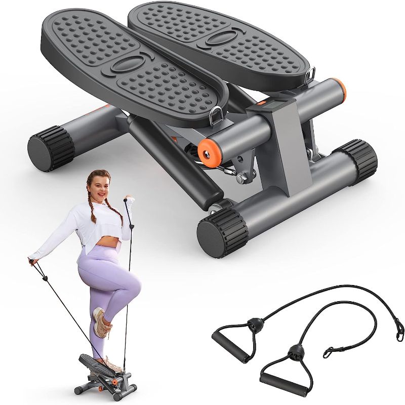 Photo 1 of (Similar to stock Photo/Minor Damage) Steppers for Exercise, with 300LBS Loading Capacity, Hydraulic Fitness Stepper with LCD Monitor