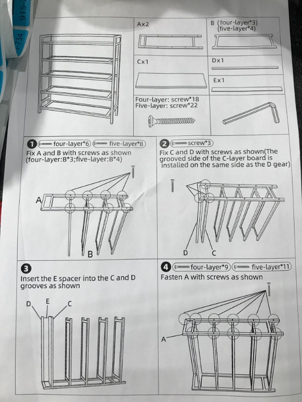 Photo 3 of  Wooden Shoe Rack 5 Tier