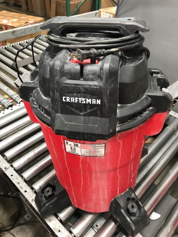 Photo 2 of **NONREFUNDABLE**FOR PARTS OR REPAIR**SEE NOTES**
CRAFTSMAN 8-Gallons 3.5-HP Corded Wet/Dry Shop Vacuum // no accessories 