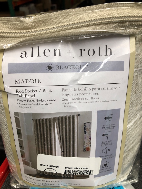 Photo 1 of Allen & Roth Blackout Curtains Maddie 1 Panel 50" Wide X 84" Long Rod