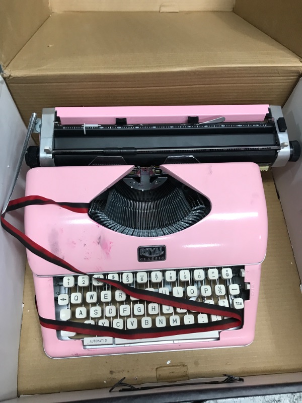 Photo 2 of **SEE NOTES**  Royal 79105Y Classic Manual Typewriter (Pink)