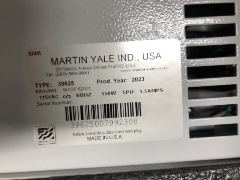 Photo 6 of ***SEE NOTES***Martin Yale 62001 Deluxe High-Speed Letter Opener, Gray, Up To 17,500 Envelopes per Hour, Accepts a 6" Tall Stack of Envelopes, 500,000 per Month Capacity