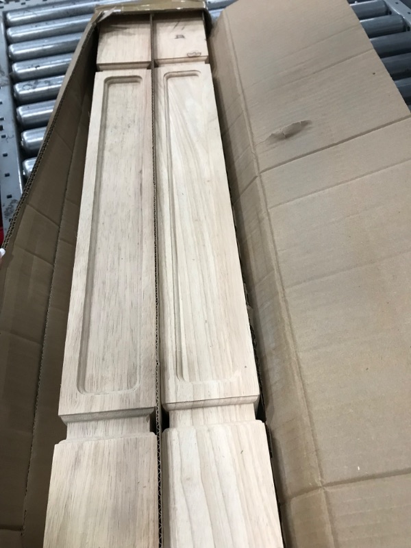 Photo 2 of 35 1/2-inch H 3 1/2-inch W 3 1/2-inch D Cabinet Columns, Btowin 2Pcs Unfinished Square Rubberwood Replacement Island Legs for Large Dining Table & Kitchen Table 3 1/2"W x 3 1/2"D x 35 1/2"H