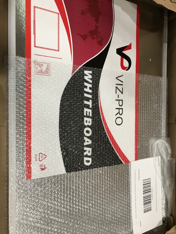 Photo 1 of VIZ-PRO Magnetic Dry Erase Board, 36 X 24 Inches, Silver Aluminium Frame
