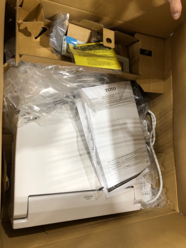 Photo 2 of **NON REFUNDABLE NO RETURNS SOLD AS IS**
**PARTS ONLY**TOTO SW3074#01 WASHLET C2 Electronic Bidet Toilet Seat with PREMIST and EWATER+ Wand Cleaning, Elongated, Cotton White C2 Elongated Cotton White