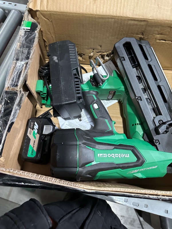 Photo 1 of **MAJOR DAMAGE**NON-FUNCTIONAL**
Metabo HPT 36V MultiVolt Cordless Framing Nailer