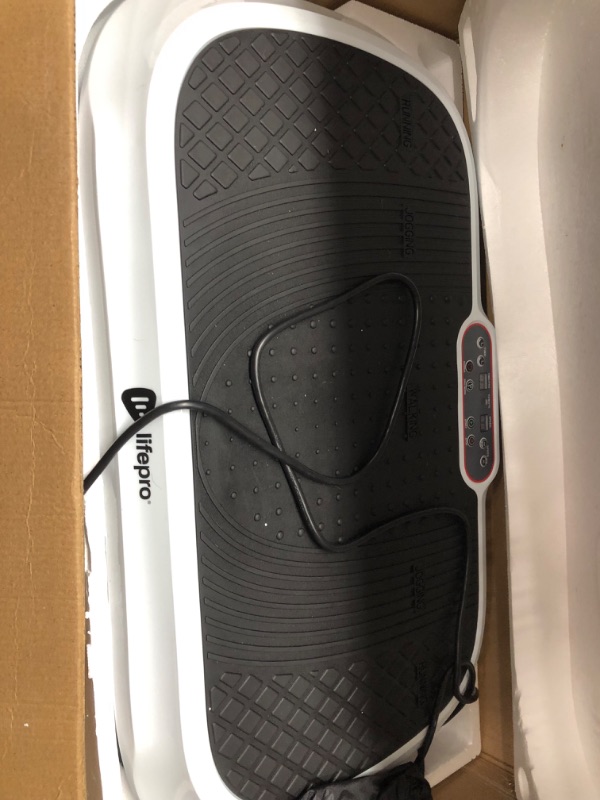 Photo 1 of LifePro Waver Vibration Plate Exercise Machine - Whole Body Workout Vibration Fitness Platform w/ Loop Bands - Home Training Equipment for Weight Loss & Toning White