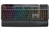 Photo 1 of ASUS ROG Claymore II Wireless Modular Gaming Mechanical Keyboard & ROG Balteus Qi Vertical Gaming Mouse Pad with Wireless Qi Charging Zone, Hard Micro-Textured Gaming Surface (12.6” X 14.6”) ROG Claymore II (RX Blue Switches) Keyboard 