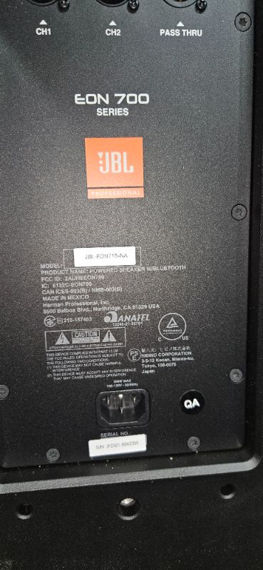 Photo 5 of (SEE NOTES) JBL Professional EON715 Powered PA Loudspeaker with Bluetooth, 15-inch 15-Inch Speaker EON700 series