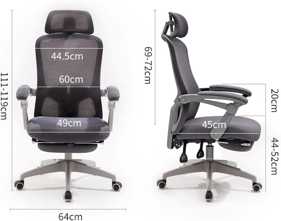 Photo 1 of Ergonomic Blue & White Office Chair Reclining Computer Chairs Office Chairs Gaming Chairs Student Learning Chairs Ergonomic Chairs 