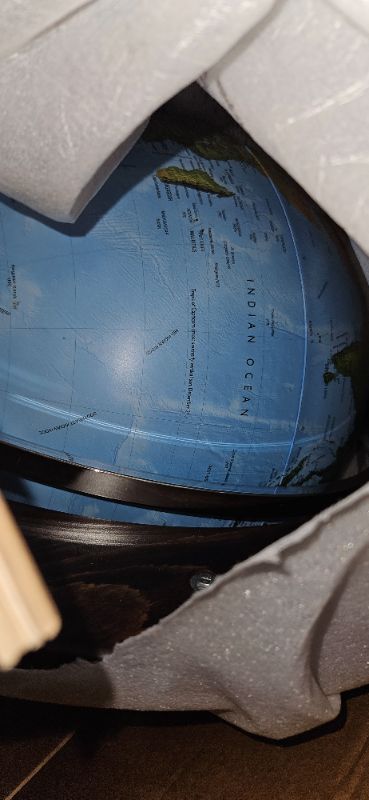 Photo 2 of ***MAJOR DAMAGE - DENTED - SEE PICTURES***
Waypoint Geographic Normandy Globe, 16” Decorative Standing Floor World Globe, 4-Leg Stand