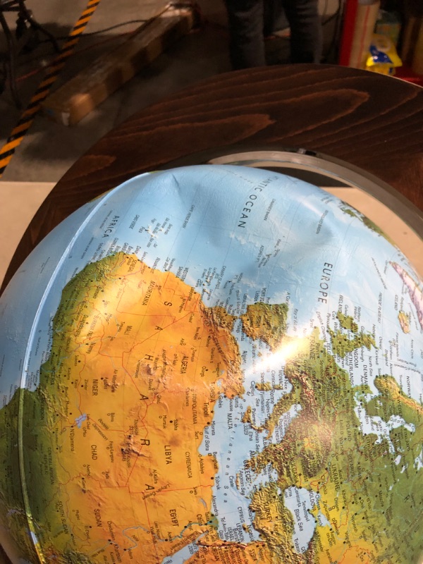 Photo 4 of ***MAJOR DAMAGE - DENTED - SEE PICTURES***
Waypoint Geographic Normandy Globe, 16” Decorative Standing Floor World Globe, 4-Leg Stand